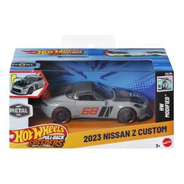 Hot wheels masinuta metalica cu sistem pull back 2023 nissan z custom hw modified scara 1:43