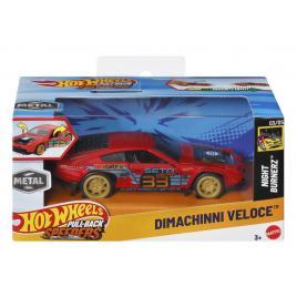 Hot wheels masinuta metalica cu sistem pull back dimachinni veloce night burnerz scara 1:43