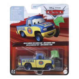 Masinuta metalica cars3 personajul dexter hoover cu steag verde