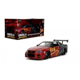 Jada godzilla masinuta metalica nissan skyline gtr scara 1 la 24