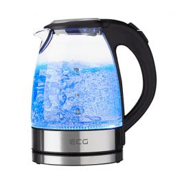 Cana electrica fierbator din sticla ecg rk 1776 glass, 1,7 l, 2200 w, lumina
