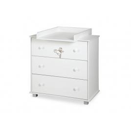 Comoda copii klups safari giraffe alb