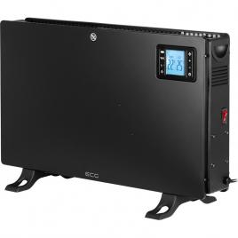 Convector electric de podea ecg tk 2080 dr negru, 2000 w, 3 trepte, termostat,