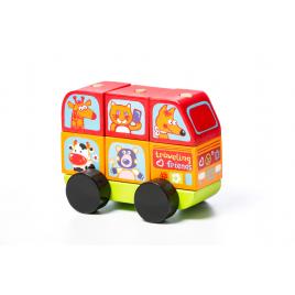 Jucarie din lemn cubika mini bus