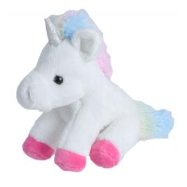 Jucarie plus wild republic 13 cm unicorn alb