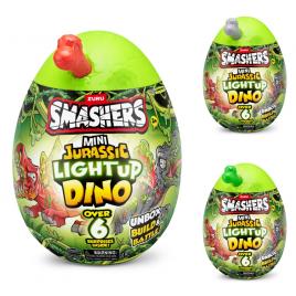Mini ou surpriza cu peste 6 accesorii smashers dino jurassic light-up