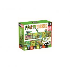 Puzzle headu ferma cu stickere 45 piese