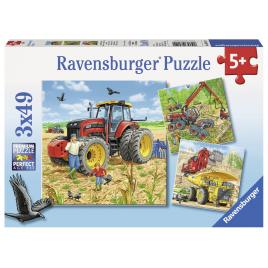 Puzzle masinarii - 3x49 piese