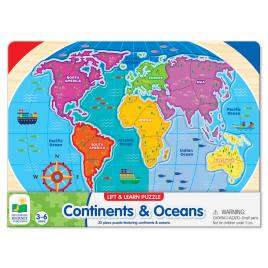 Puzzle the learning journey - sa invatam continentele si oceanele 22 piese