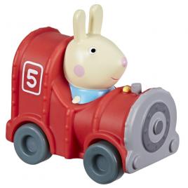 Set masinuta buggy locomotiva si figurina iepurasul rebecca peppa pig