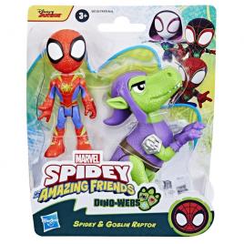 Figurine spidey si prietenii marvel dino webs spidey si goblin raptor
