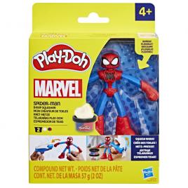 Set creativ play-doh marvel cu figurina flexibila si accesorii spider man 10 cm	
