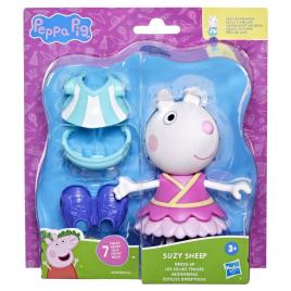 Set figurina peppa pig cu accesorii vestimentare oita suzy 15 cm