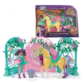 Set papusa ava si unicornul leaf cu accesorii unicorn academy