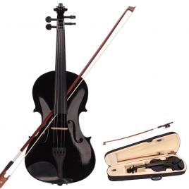 Vioara clasica, lemn, ideallstore®, marime 4/4, doua arcusuri, toc inclus