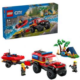 Lego city camion 4x4 si barca de pompieri 60412