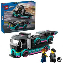 Lego city masina de curse si camion transportator de masini 60406