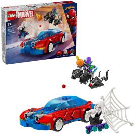 Lego super heroes masina de curse a omului paianjen si venom green goblin 76279