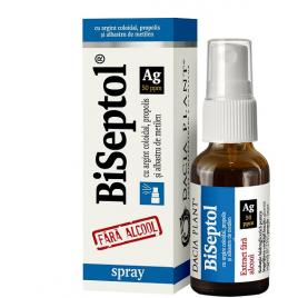 Biseptol cu argint coloidal (fara alcool) spray 20ml dacia plant