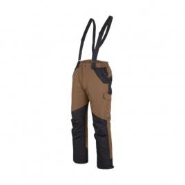 Pantalon multifunctional cu bretele / maro - m