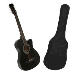 Chitara clasica din lemn ideallstore®, true melody, 95 cm, neagra, husa nylon inclusa