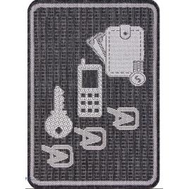 Covor intrare, model flex antiderapant 19685 80, gri 50 x 80 cm
