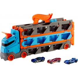 Hot wheels 2 in 1 mega transportator masini pista