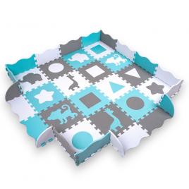 Covor puzzle /tarc de joaca insportline smarfino 30 x 30 x 1 cm, 36 piese