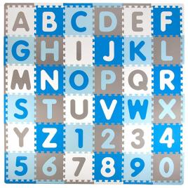 Covoras puzzle spuma insportline abecino 30 x 30 x 1 cm, 36 piese,