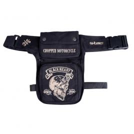 Geanta moto w-tec black heart devil skull black tex,