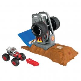 Hot wheels monster trucks entry challenge arena smashers provocarea tire press