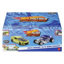 Hot wheels set 2 masinute metalice pull back 2022 camaro zl1 si bone shaker 1:43