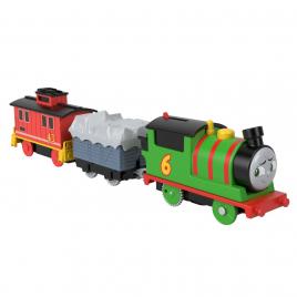 Thomas locomotiva motorizata percy brake car bruno cu 2 vagoane