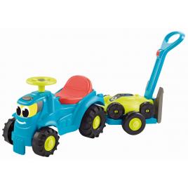 Ecoiffier set tractor ride cu remorca si cositoare