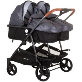 Carucior gemeni chipolino duo smart 2 in 1 silver grey