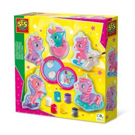 Set creativ pentru copii cu mulaj si pictura unicorn
