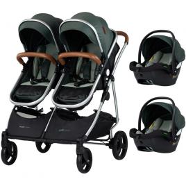 Carucior gemeni chipolino duo smart 3 in 1 basil