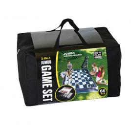 Joc de exterior 3 in 1 sah/dame/table