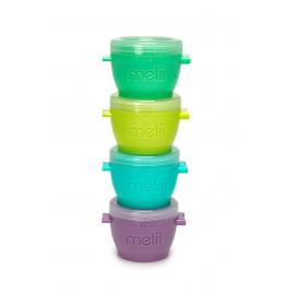 Set 4 recipiente silicon snap and go, melii