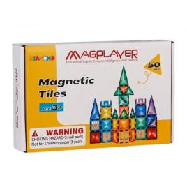 Set de constructie magnetic 3d 50 piese