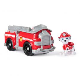 Set vehicul de baza masina de pompieri si figurina marshall patrula catelusilor