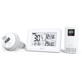 Termometru si higrometru digital de camera, cu senzori wireless pentru exterior si pentru apa din piscina, lumina de fundal, airbi pool bi1021