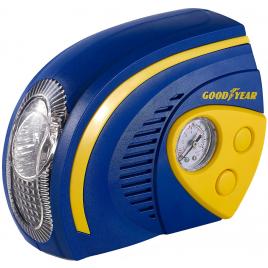 Compresor auto portabil cu indicator analogic, 2 in 1 cu lumina LED, 12V, 100PSI, Goodyear, GY900016