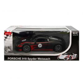 Masina cu telecomanda porsche 918 spyder weissach negru scara 1:14