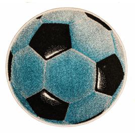 Model minge fotbal, covoras rotund, albastru