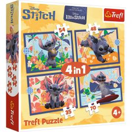 Puzzle 4in1 disney lilo si stitch vacanta in hawaii