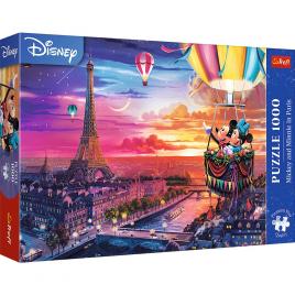 Puzzle trefl 1000 premium plus disney mickey si minnie in paris