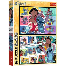 Puzzle trefl 2x200 disney lilo si stitch viata fericita