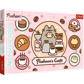 Puzzle trefl 500 pusheen la cafenea