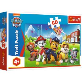 Puzzle trefl 60 piese patrula catelusilor cateii in iarba